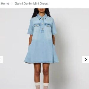 Ganni Denim Mini Dress sz 34/XS